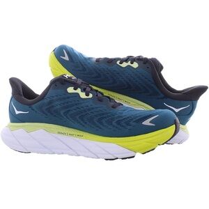 Hoka Blue wth lime green and white accents Athletic Shoes Arahib 6, EUC sz 13.5